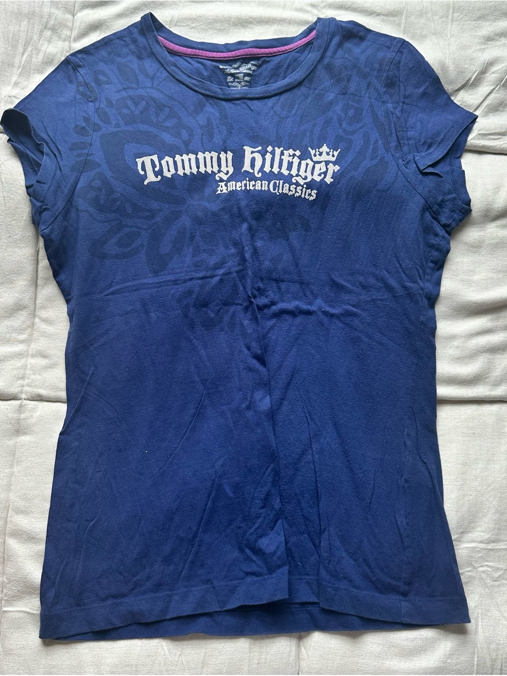 Tommy Hilfiger Navy Blue Floral Graphic Tee